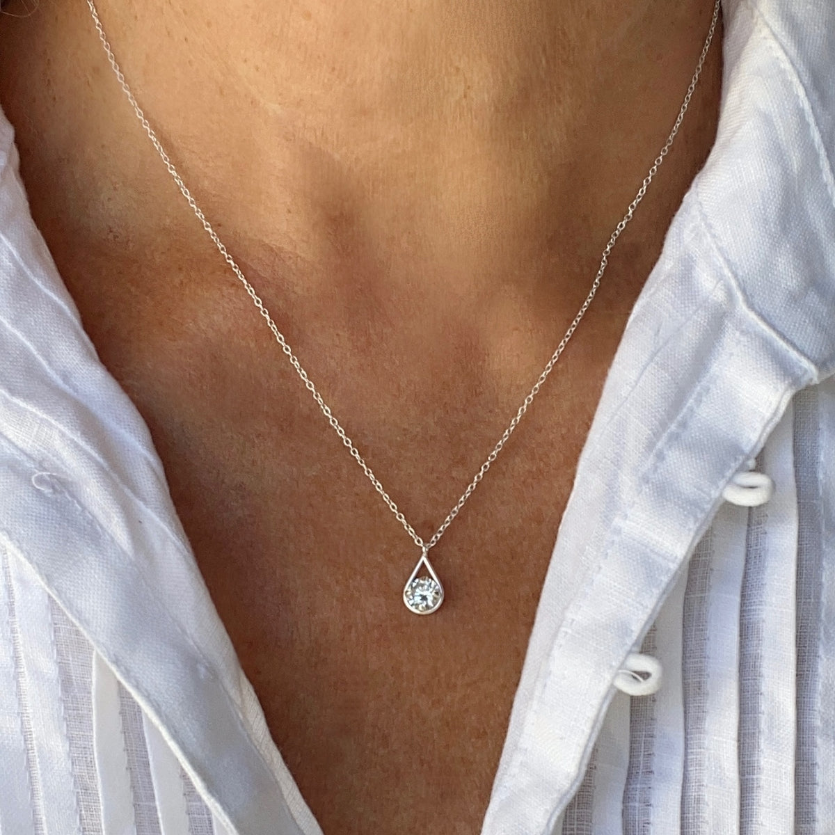 ネックレス・ペンダント Numbering Wavy Teardrop Pendant Necklace #7767 5BNY860 925 Sterling Silver Round Rock Crystal Turquoise Doublet