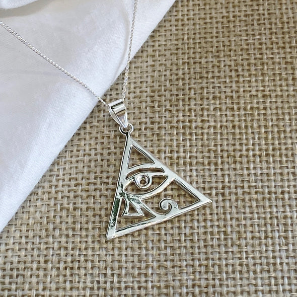 Silver Chain with All Seeing Eye Pendant