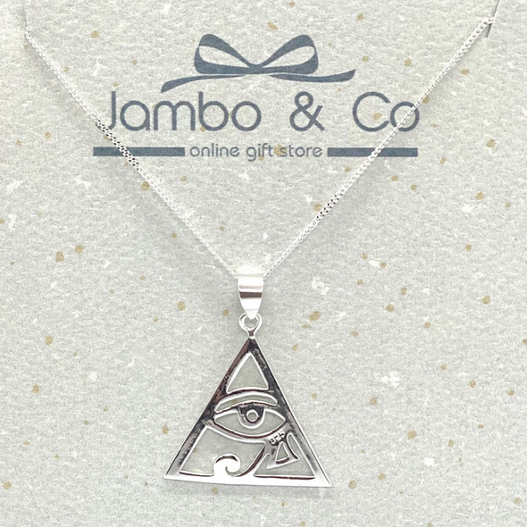 Silver Chain with All Seeing Eye Pendant