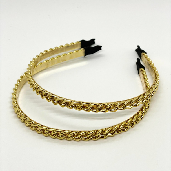 Metal Chain Hairband - Gold