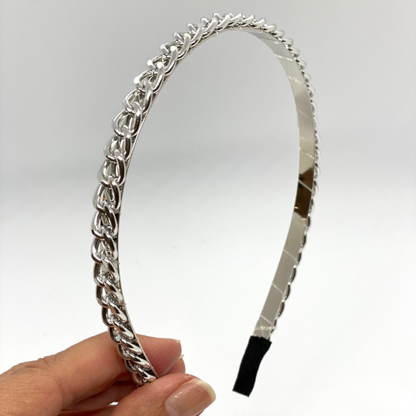 Metal Chain Hairband - Silver
